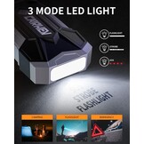 CARHEV 4500A Auto Starthulp Pack, Startbooster, Jump starter, Power bank en Startkabel voor 8,0L Benzinemotor of 8,0L Dieslmotor, met USB Quick Charge 3.0 Pack Type-C Draagbare Autoaccu starter.