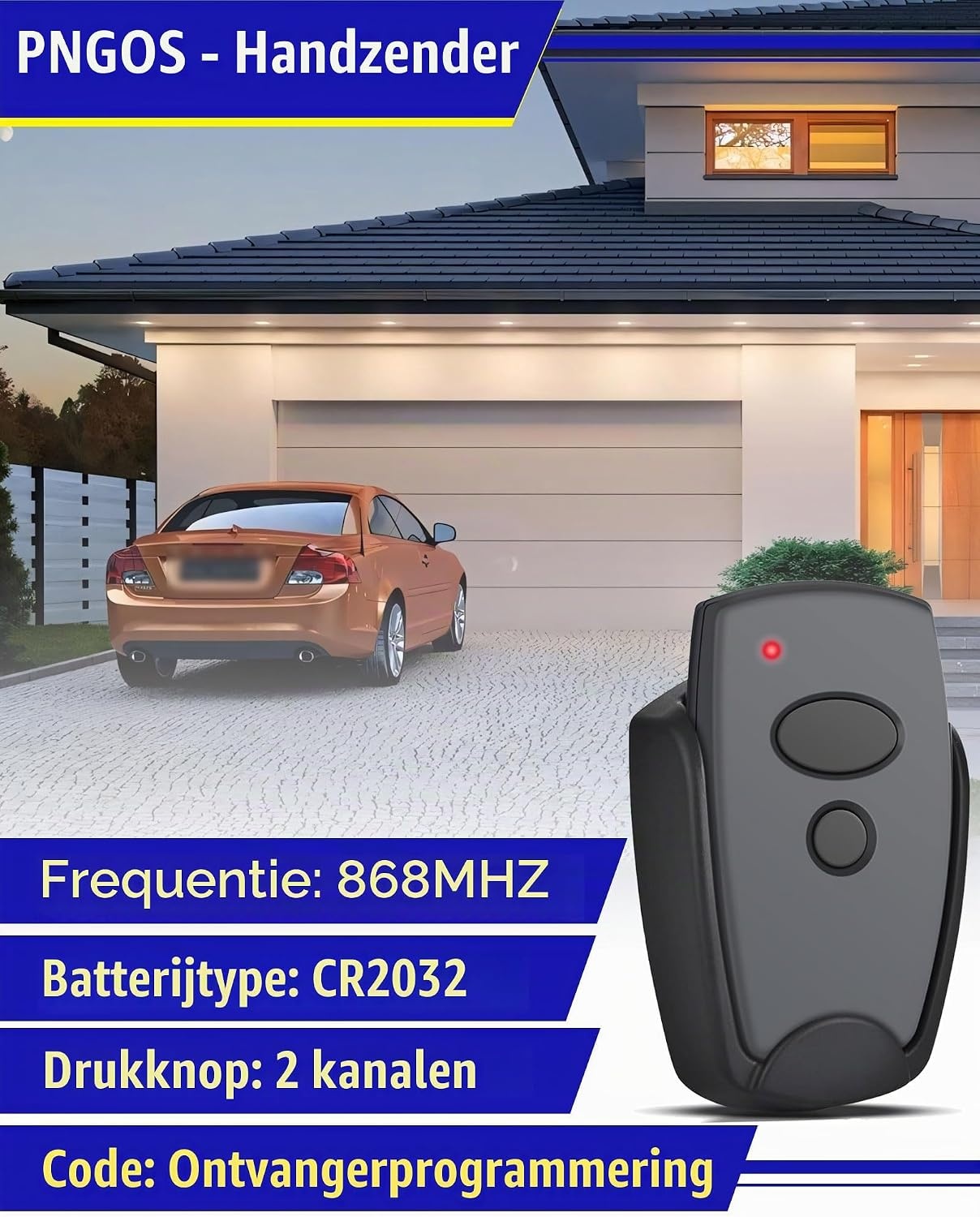 868MHz handzender voor Marantec Digital 302, 304, 382, 384, rollencode, 2 kanalen, afstandsbediening garagedeur voor Marantec handzender 313/321/323 garagedeuropener (3 stuks)