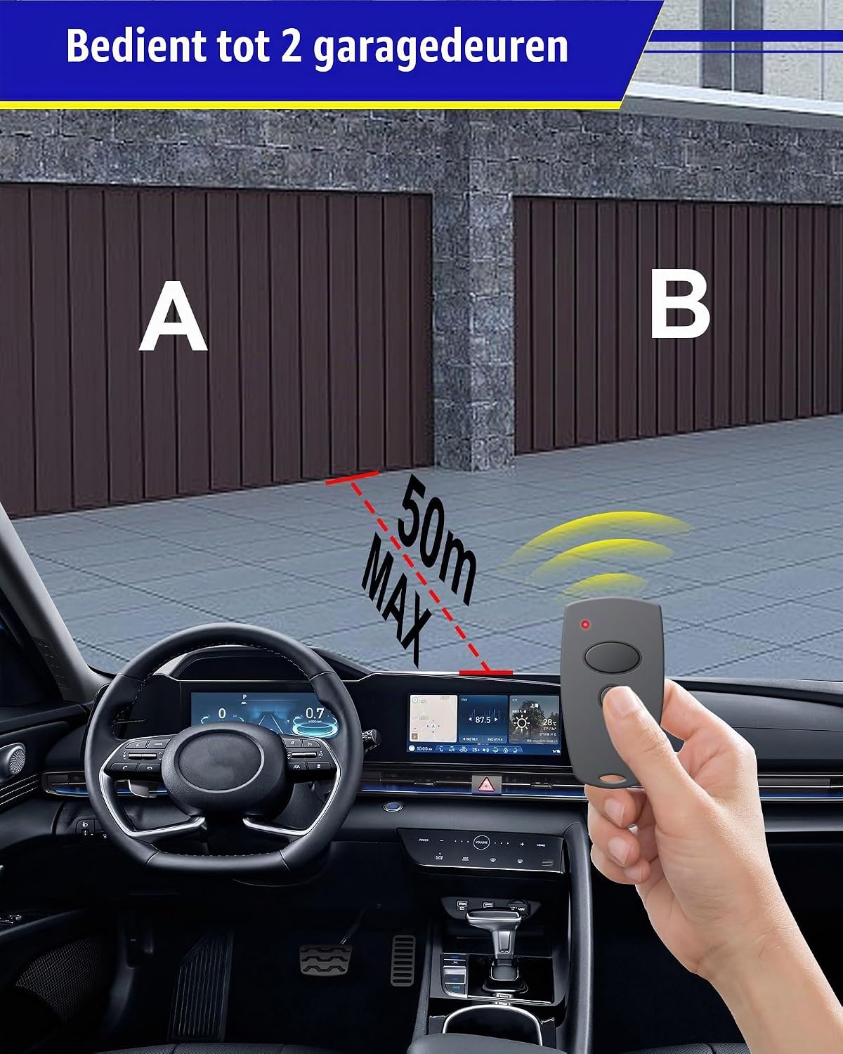 868MHz handzender voor Marantec Digital 302, 304, 382, 384, rollencode, 2 kanalen, afstandsbediening garagedeur voor Marantec handzender 313/321/323 garagedeuropener (3 stuks)