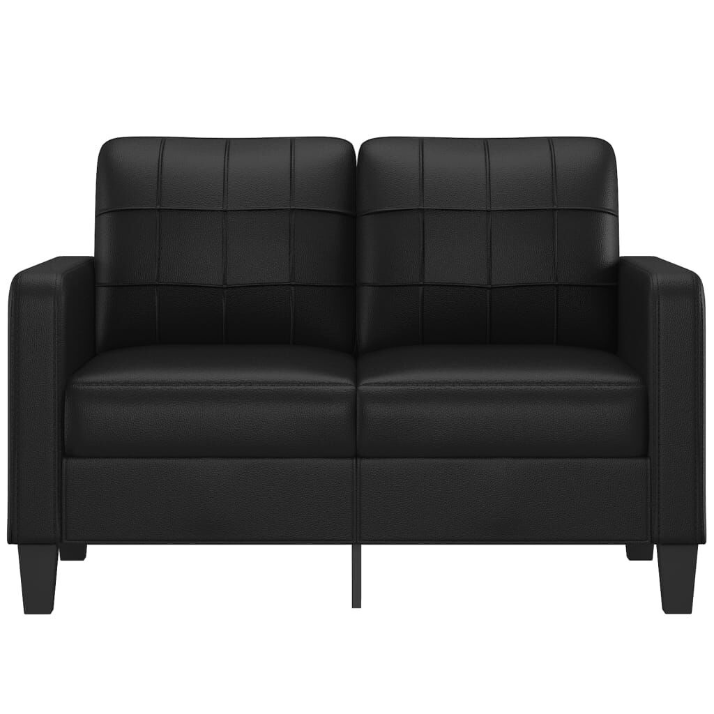 vidaXL Tweezitsbank 120 cm kunstleer zwart