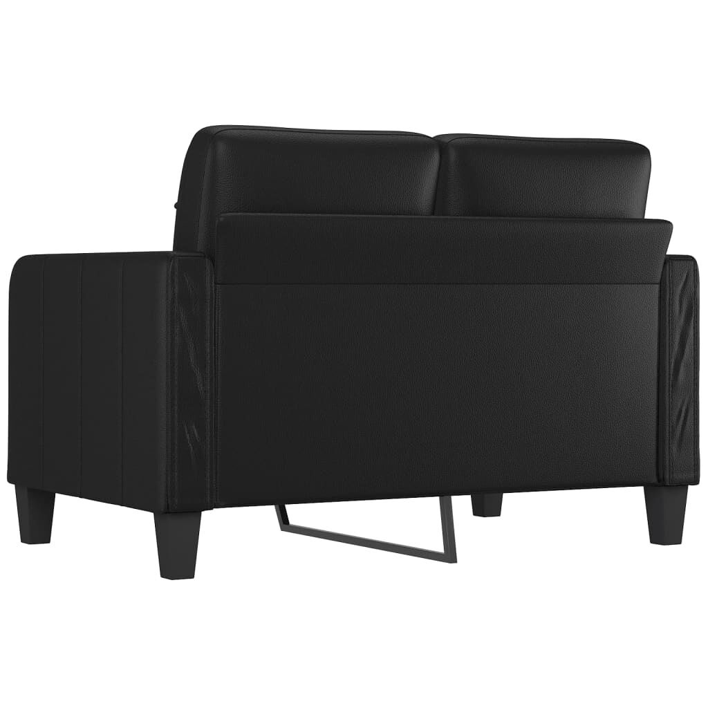 vidaXL Tweezitsbank 120 cm kunstleer zwart