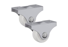 vidaXL Wieltjes 2 stuks Wit - IJzer (42 x 11,5 x 29 mm) - 43% Korting