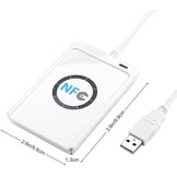 DEWIN ACR122U RFID,NFC RFID Reader NFC RFID-lezer Fast NFC schrijver ACR122U ISO 14443A/B met Vrije Software (Wit)