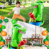 SYNCFUN Bokszak voor kinderen, opblaasbare dinosaurus Bopper 117 cm, vrijstaande bokszak, fitness bokszak stuiteren terug karate geschenken voor jongens en meisjes, zware bokszak voor het oefenen van