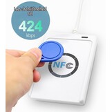 DEWIN ACR122U RFID,NFC RFID Reader NFC RFID-lezer Fast NFC schrijver ACR122U ISO 14443A/B met Vrije Software (Wit)