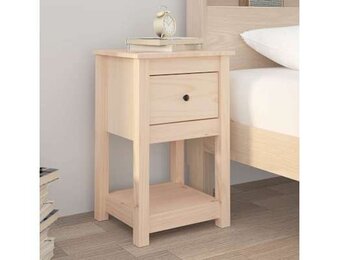 vidaXL Nachtkastjes 2 st 40x35x61,5 cm massief grenenhout