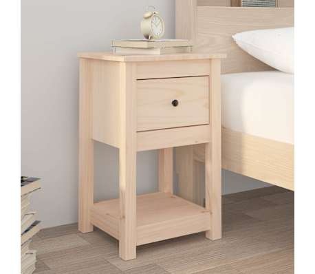 vidaXL Nachtkastjes 2 st 40x35x61,5 cm massief grenenhout