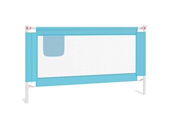 vidaXL Bedhekje peuter 150x25 cm stof blauw