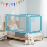 vidaXL Bedhekje peuter 150x25 cm stof blauw