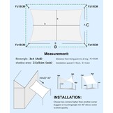 LOVE STORY Schaduwdoek Rechthoekig 3x4m Waterdicht UV95% voor Tuin