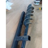 Grondboor met handvat en schroefkop (dubbele schroef) 80 mm (zwart)