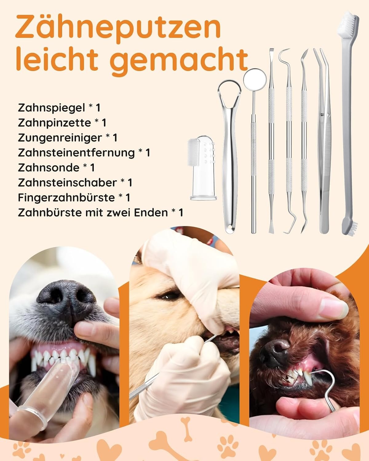 Petbank Ultrasone Gebitsreiniger voor Huisdieren - Wit - Inclusief Reinigingsset