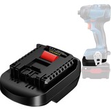 Accu Adapter voor Parkside 20V naar Bosch GBA 18V Gereedschap - Zwart