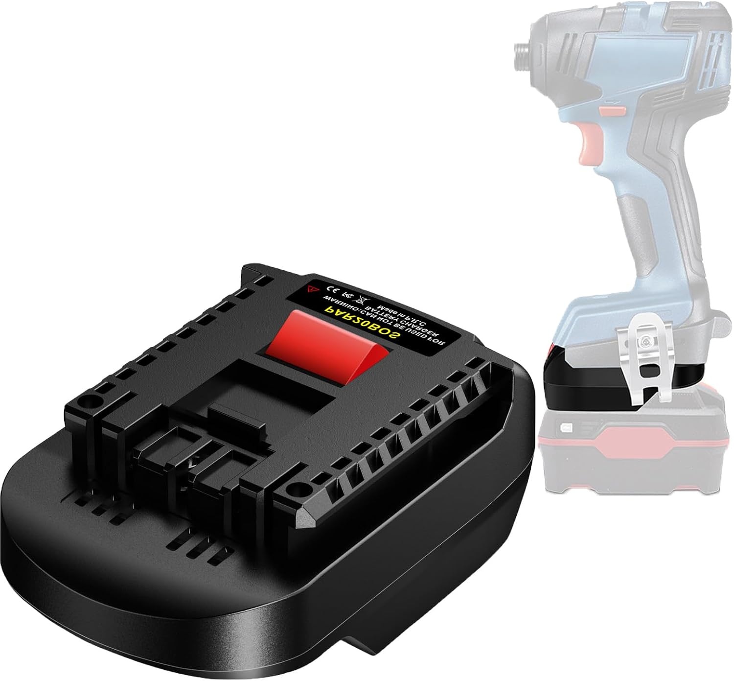Accu Adapter voor Parkside 20V naar Bosch GBA 18V Gereedschap - Zwart