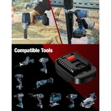 Accu Adapter voor Parkside 20V naar Bosch GBA 18V Gereedschap - Zwart