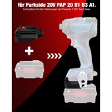 Accu Adapter voor Parkside 20V naar Bosch GBA 18V Gereedschap - Zwart