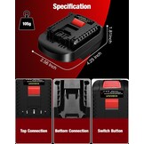Accu Adapter voor Parkside 20V naar Bosch GBA 18V Gereedschap - Zwart