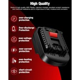 Accu Adapter voor Parkside 20V naar Bosch GBA 18V Gereedschap - Zwart