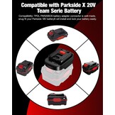 Accu Adapter voor Parkside 20V naar Bosch GBA 18V Gereedschap - Zwart