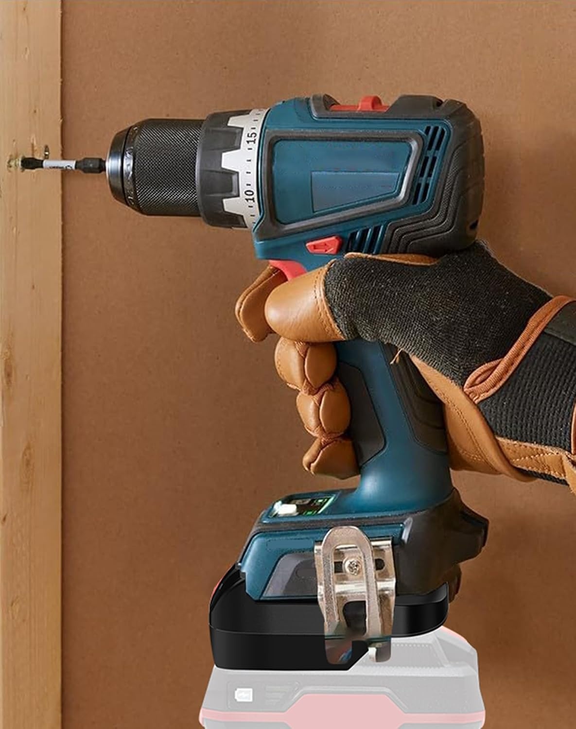 Accu Adapter voor Parkside 20V naar Bosch GBA 18V Gereedschap - Zwart