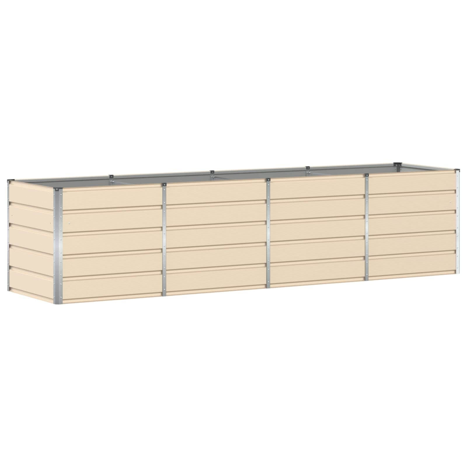 vidaXL Plantenbak Ivoor 320 x 80 x 75 cm Staal