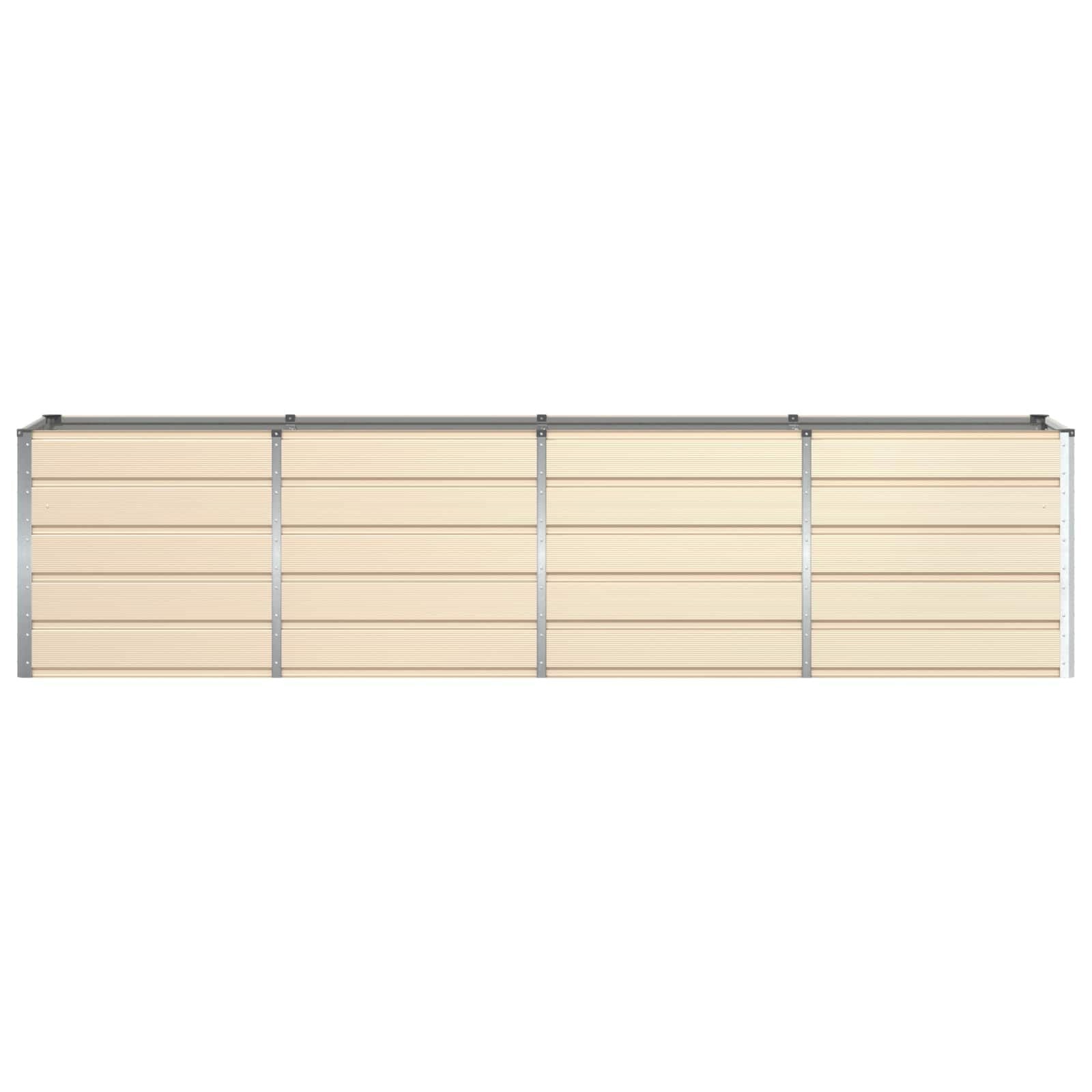 vidaXL Plantenbak Ivoor 320 x 80 x 75 cm Staal