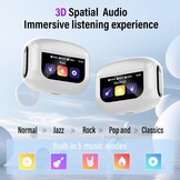 Thunelec Touchscreen Bluetooth hoofdtelefoon, in-ear hoofdtelefoon, draadloze Bluetooth 5.4 met ANC + ENC ruisonderdrukkende microfoon, 48 uur diepe bas, wit