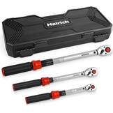Hairich Momentsleutelset 3-delig | 1/4 inch + 3/8 inch + 1/2 inch | 3-25 Nm, 5-60 Nm, 20-230 Nm | ± 3% nauwkeurigheid | 72-tanden ratelkop | professionele torque wrench voor fiets, auto en motorfiets