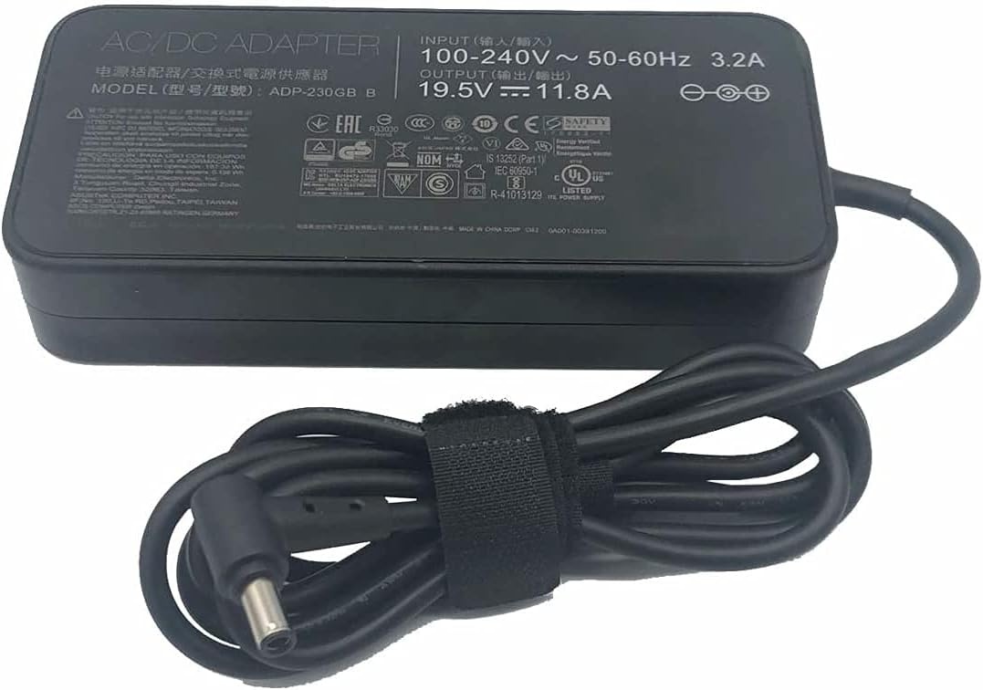 19.5V 11.8A 230W AC Lader Compatibel voor Asus ROG Zephyrus S GX701GX GX701GW GX701GV ROG Strix Scar II GL704GM-DH74 GL703GM-DS74 ADP-230GB B A17-180P1A Gaming Laptop