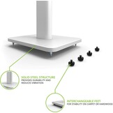 Kanto SP26PLW 26-inch boekenplankluidsprekerstandaard - laag profiel - set van 2 stuks (wit)