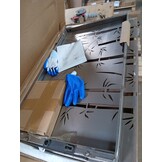 vidaXL Poort 85x100 cm bamboe-ontwerp cortenstaal