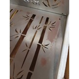 vidaXL Poort 85x100 cm bamboe-ontwerp cortenstaal