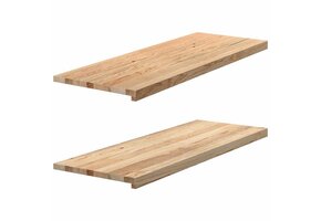 2x Massief Eikenhout Vensterbanken 110x40 cm - Onbehandeld & Stevig