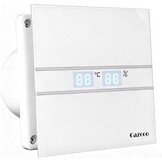 Badkamerventilator met vochtsensor 100 mm, automatische badkamerventilator met nalooptimer, stil 31 dB, 115 m³/h, voor montage aan de muur en raam, wit