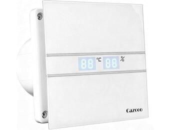 Badkamerventilator met vochtsensor 100 mm, automatische badkamerventilator met nalooptimer, stil 31 dB, 115 m³/h, voor montage aan de muur en raam, wit