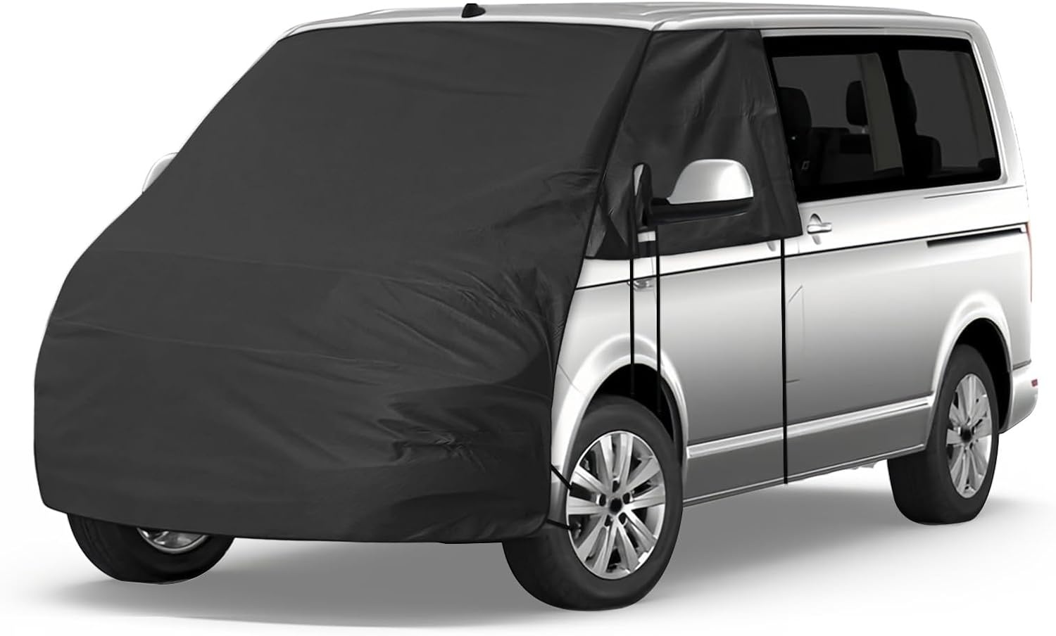 Voorruitwikkelafdekking, vervanging voor VW T5/T6, luxe zonwering afdekking voor verstopping voorruit, 420D (zwart)