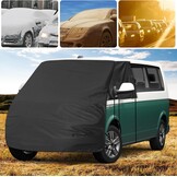 Voorruitwikkelafdekking, vervanging voor VW T5/T6, luxe zonwering afdekking voor verstopping voorruit, 420D (zwart)