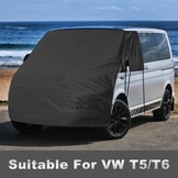 Voorruitwikkelafdekking, vervanging voor VW T5/T6, luxe zonwering afdekking voor verstopping voorruit, 420D (zwart)
