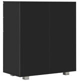 vidaXL Dressoir 71x35x80 cm spaanplaat hoogglans zwart