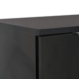 vidaXL Dressoir 71x35x80 cm spaanplaat hoogglans zwart