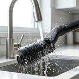 Opgewaardeerde draadloze grillreinigingsborstel, roestvrijstalen borstelkop, 3-snelheden, 90 minuten looptijd, waterdichte reiniger