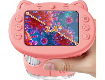Digitale Microscoop voor Kinderen - 1000x Vergroting - 2.4 inch Scherm - Roze