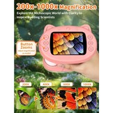 Digitale Microscoop voor Kinderen - 1000x Vergroting - 2.4 inch Scherm - Roze