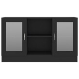 vidaXL Vitrinekast 120x30,5x70 cm bewerkt hout zwart