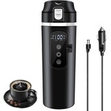 Auto Waterkoker Reismok 400ml 12V-24V 80W | RVS BPA-vrij | Lekvrij Anti-mors deksel | tot 100°C