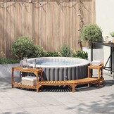 vidaXL Hot Tub Omgeving Bruin 272 x 120 x 55.5 cm Massief acaciahout