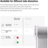Eve Motionblinds Upgrade Kit voor rolgordijnen (Matter) - Motor voor buizen met kleine diameter; upgrade bestaande rolgordijnen ;req. Thread Border Router;bediening via spraak/app/geautomatiseerd