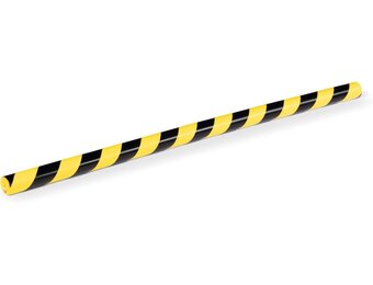 Durable Kantenschutzprofiel E8R, rond, geel/zwart, 1 meter, 5 stuks