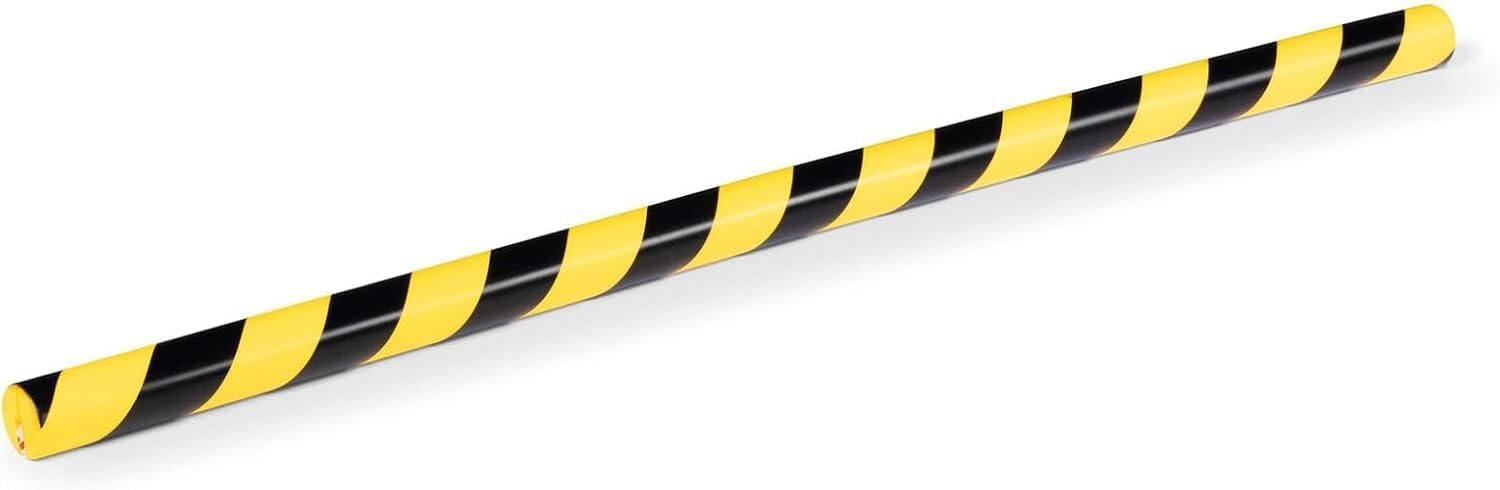 Durable Kantenschutzprofiel E8R, rond, geel/zwart, 1 meter, 5 stuks