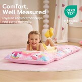 Joiedomi 139 x 51 cm slaapzak voor kinderen met kussen en deken, oprolbare kinderslaapzak voor kleuterschool, voor jongens en meisjes, verjaardagscadeau voor jongens en meisjes, eenhoorn
